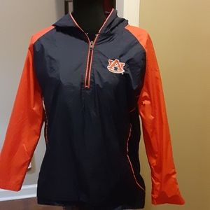 Red Oak orange blue Auburn Tigers water resistant jacket Nylon Waterproof S EUC…
